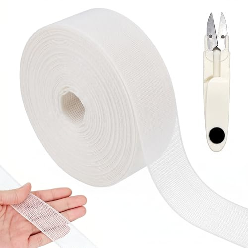 10m Fischgrätenband 35mm Breit - Robustes Saumband & Nahtband für Kleider-Versteifung, Saumband Zum Nähen Premium Nähzubehör für DIY Näharbeiten, Brautkleid & Schneiderei