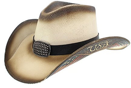 Dallas Hats Damen Herren Cowboyhut Liberty 1 Strohhut, Groesse:M (56-57)