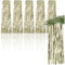 com-four® 5X Lametta - Goldfarbene Lametta Girlande für Weihnachten - Christbaumschmuck für den Tannenbaum - Lametta-Vorhang mit glatten Fäden (goldfarben - 05 Stück)