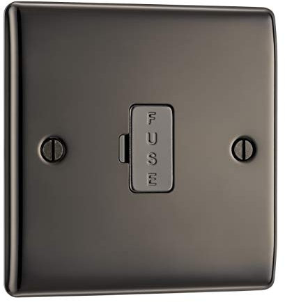BG Electrical Unswitched Fused Connection Unit, Black Nickel, 13 Amp
