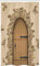 ABAKUHAUS Rustikal Schmaler Duschvorhang, Weinkeller Architektur, Badezimmer Deko Set aus Stoff mit Haken, 120 x 180 cm, Sand Braun Hellbraun