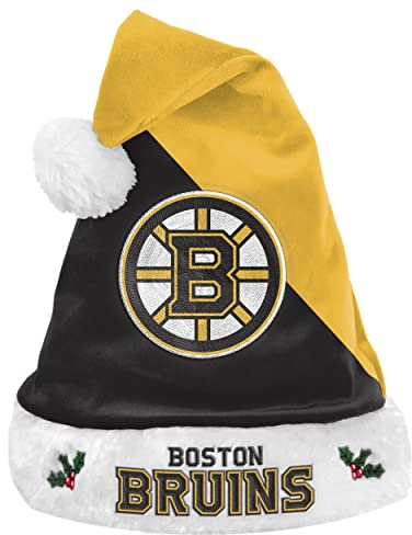 FOCO Boston Bruins 2020 Basic Santa NHL Weihnachtsmannmütze, One Size