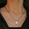 TseenYi Punk Lock Silber Halskette Vorhängeschloss Anhänger Halskette Kette Schmuck Mode Kette Halsketten Schmuck für Frauen und Mädchen
