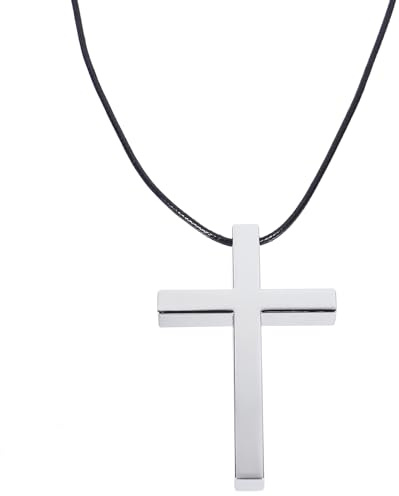 BESPORTBLE Christlicher Glaube, religiöser Kreuz, zum Aufhängen, Rückspiegel, Auto-Dekoration, Silber