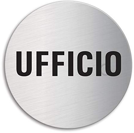 Cartello -Ufficio Targhette Targa 100 mm autoadesivo No.7580