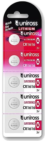 UNIROSS BATTERY BOTON LITHIUM CR1616 3V BLISTER*5