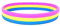 Butler & Grace Pansexual LGBT Rosa Gelb Blau Silikon Armband 202mm (1 Band Only)