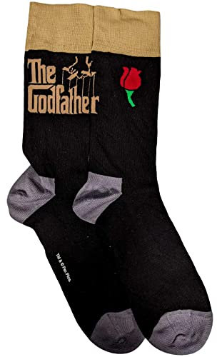 The Godfather Ankle Calzini Logo Oro Nuovo Ufficiale Uomo Nero (Uk Size 7-11) Size UK Size 7-11