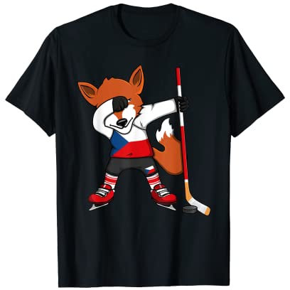 Dabbing Fox Eishockeyfans Trikot Sport Tschechische Republik T-Shirt