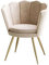 lukmebel Shell Polstersessel Shelly Elegantes Und Modernes Design Weich Im Griff Velours Vertikale Nähte Für Schönheitssalons Wohn- Und Schlafzimmer 66x56x84 cm Beige