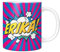 Mug Monster - Personalised Name Mug, Comic Super Hero Customised Gift with Text - Ceramic Coffee Mug/Cup, Gift for Men or Women, Extra Large and Giant Mug Available, 20oz White Mug, Blue/Pink