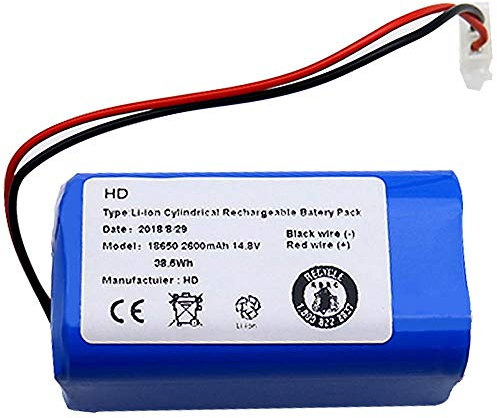 Myhoomowe Ricaricabile per Batteria 14.8 V 2600 mAh Aspirapolvere Robotico Accessori Parti per A4 A4S A6