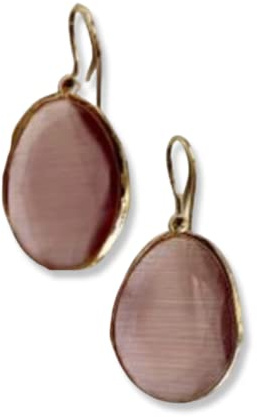 Orecchini a Goccia in Pietre Dure Occhio di Gatto – Orecchini Pendenti Artigianali Fatti a Mano, Ottone Anallergico, Made in Italy, Disponibili in Diverse Varianti