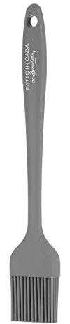 Fatto in Casa da Benedetta Pennello da Cucina in Silicone alimentare con Anima in Ferro, solido e indeformabile - Lunghezza 20 cm (Colore Grigio scuro)
