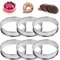 ANTHYTA 6 Stück Crumpet Rings Muffinringe 10cm x 2.5 cm Tartlettringe Beschichtet Rund Crumpets Ringe Pancake Form Tarte Ring Dessertringe Edelstahl Backringe Tortenring Pancake Formen für die Pfanne
