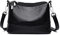 KUNKUN Schwarze Handtasche Für Damen Umhängetasche Moderne Schultertasche Klein Handtasche Damen Leder Crossbody Tasche Mit 2 Schultergurten