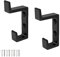 GEBAUM 2 Stück 82mm Wandhaken, Doppelhaken Kleiderhaken, Weltraum Aluminium Haken, Schwarz Mattes Handtuchhaken Wandhalterung für Badezimmer, Küche, Flur