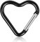 HERCHR Karabiner Clip, Schnalle in Herzform Aluminiumlegierung Sicherheitsclip Camping Hängeschnalle Wasserflasche Kette Clip Klettern Clips Hängematten Karabiner für Outdoor Wanderungen