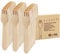 EXZACT Tenedores de madera desechables 150 piezas - Reciclables - Tenedores de cubiertos de madera para fiestas x 150, camping, viajes y barbacoa