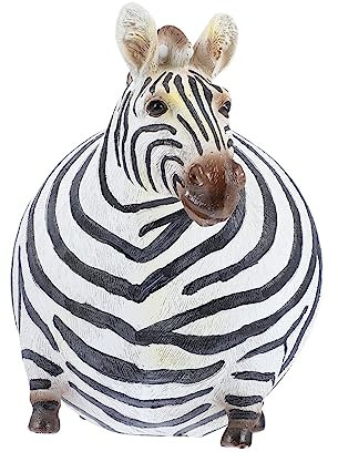 HOOTNEE Zebra Kunstharz Dekorfigur 1 Stück in Weiß und Schwarz