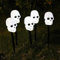 5Pcs Halloween Deko Licht Outdoor, LED Totenkopf Halloween LED Lichter Gartenleuchte Halloween Dekoration Leuchtend Lichterkette Batteriebetrieben Gartenbeleuchtung Halloween Außendekoration