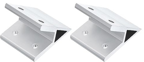 QUARKZMAN 2pcs 45 Degrés Angle Aluminium Profil Coin Supports, Coin Orthèse Joint Connecteurs pour 6060 Série (Argent Ton )