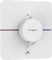 hansgrohe ShowerSelect Comfort Q, termostato empotrado con una salida adicional, grifo con botón de seguridad (SafetyStop) a 40 °C, termostato para ducha y bañera, para 1 función, blanco mate