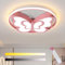 KZT LED Kinder Deckenleuchte mit Fernbedienung Schmetterling Deckenlampe Moderne Dimmbar Kinderzimmerlampe Kreative Deckenbeleuchtung für Babyzimmer Kindergarten Jugendzimmer Mädchen Geschenke, Rosa