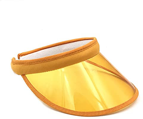 BYUTFA Viseras Transparentes Viseras de plástico de Colores Transparentes Protección UV Mujeres Sombrero con Viseras Sombrero para el Sol de Verano Viseras de Golf