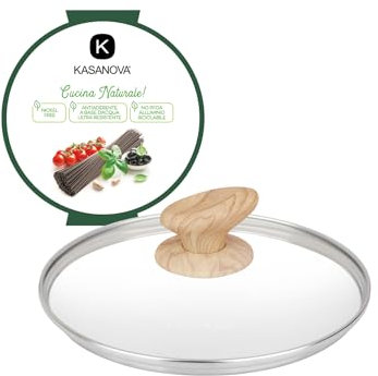 KASANOVA Coperchio 20 cm in Vetro Black Stone