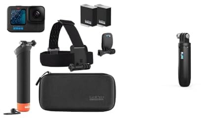 GoPro HERO11 Schwarzes Zubehörpaket – Enthält zusätzlichen Enduro-Akku (insgesamt 2) & Shorty - Mini-Verlängerungsstange und Stativ schwarz (Offizielles Zubehör)