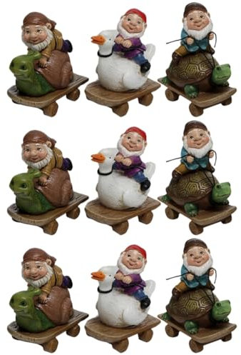 BESPORTBLE 3sets Gnomes Für Garten Hof GNOME Outdoor Dekorationen Harz Mini GNOME Puppe Ornament Statue 3 Stücke * 3
