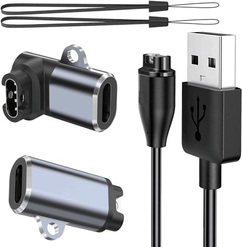 Chargeur Compatible avec Garmin Vivoactive 5/Vivoactive 4/Vivoactive 3/Venu/Venu 2s/Venu 3s/Venu 3/Forerunner 255/Forerunner 55/Forerunner 245 Music, 100cm Câble Chargement pour Venu 3s (1)