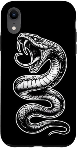 Snake Serpent Coil Cobra Venom Blackwork Case for iPhone XR