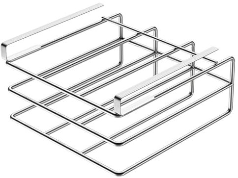 Obelunrp Cutting Board Organizer, Under Cabinet Metal Cutting Board Holder, Heavy Duty, Silver, 26.5x30x6 cm / 10.43x11.81x2.36 inch, Kitchen Cabinet Organizer, Kitchen Organization