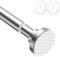 WEIXINHAI Shower Curtain Pole 107-250cm Extendable Shower Curtain Rod Non-Slip Sliver shower Curtain Poles No Drilling Shower Curtain Rail Non-Rust for Bathroom, Kitchen and Door