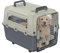 FIVMEN Hundebox Transportbox Hund 67x51x58,5 cm Hundetransportbox mit Rollen und Eisen Fenstern Türen Tiertransportbox Flugzeugbox für Hunde Flugzeug Auto Reise & Transport