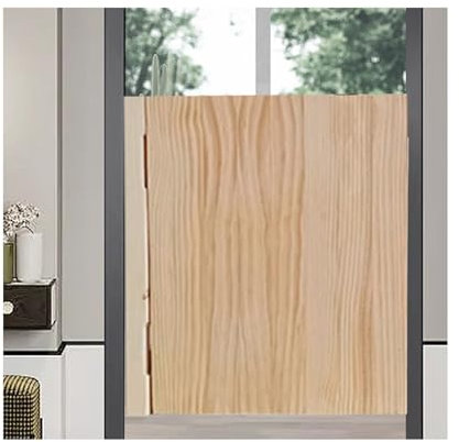 LVLDAWA Schwingtür Für Den Innenbereich, Schwingtür Für Salons Aus Naturholz Mit Einzeltrennwand, Tresentür Mit Halbhoher Taille, Inklusive Scharnieren(70x80cm)