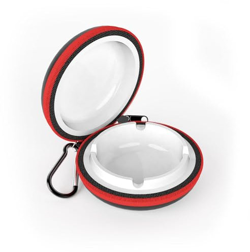 Juspota Ceniceros Portátiles, Mini Cremallera Cenicero de Bolsillo Antiolores, Cenicero Metal de Cigarrillos con Llavero para Viajes, al Aire Libre, Senderismo, Rojo