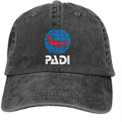 QIYAEUA Tauchlehrer Baseballkappe Männer Frauen Distressed Washed Snapback Cap Sport Tauchen Schnorcheln Aqualung Padi Caps Hut Geschenk