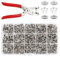 Snap Button Fastener Kit, 250 Sets 9.5mm Metal Poppers Fasteners with Pressure Pliers No Sewing Snap Fasteners Press Studs Rust Proof for Sewing Clothing DIY Crafts