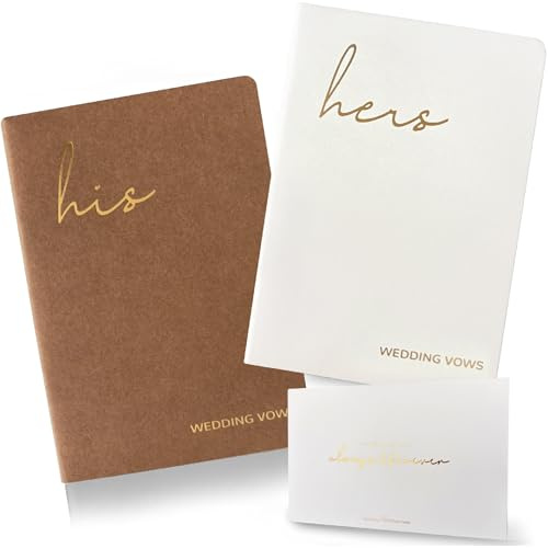 WeddingGiftsWedding Gelübde Bücher für Sie und Ihn, Hochzeitsgelübde | Brautpaar Gelübde Bücher Hochzeit Essentials Hochzeitszubehör Gelübde Bücher hHs und Sie