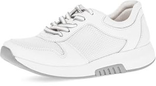 Gabor Damen Low-Top Sneaker, Frauen Halbschuhe,schnürschuhe,schnürer,straßenschuhe,Strassenschuhe,Sportschuhe,Weiss(Se.Elastic),44 EU / 9.5 UK