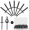 FSWWSF 60 Stück Nieten Aluminium Blindnieten set Spreiznieten Tri Fold Exploding Popnieten für Industrie,Bau,Metall,Automobil,Möbel et (Schwarz,4,8x25mm)