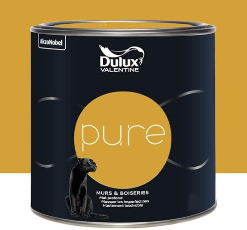 Dulux Valentine Peinture murs & boiseries Pure Jaune 0,5 L
