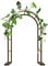 Steel Garden Arch 80cm to 350cm Wide Metal Garden Trellis,Outdoor Wedding Arch,Round Pergola Arbour for Climbing Plant Vines,Metal Pergola Arch(Brown,L80xW40xH200cm)