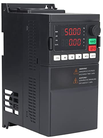 Single to 3 Phase Inverter, Variable Frequency Drive with Digital Display, 2.2KW Motor Frequency Inverter, Vector Controller Inverter for Spindle Motor Speed Control