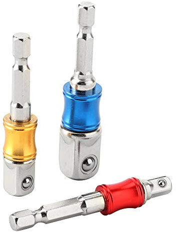 Impacto Duradero Conductor Hex Hex Taladro Brocket Adaptador de 3 Piezas 1 4in 3 8in 2 Pulgadas con una Versatilidad y Precisión de Agarre Cómoda en el Trabajo (Estilo a)