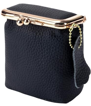 Tragbare kleine Kosmetiktasche aus Leder, Retro-Münzbeutel, kleines Schmucketui für Ringe, Ohrringe, Schlüssel, Lippenstift-Zubehör