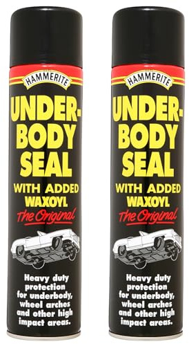 AXpower Inspirational Technology Empowering People Hammerite Underbody Seal 600ml – Pack of 2 | Anti-Stone Chip & Rust Protection for Car Undersides | Black Protective Coating Spray